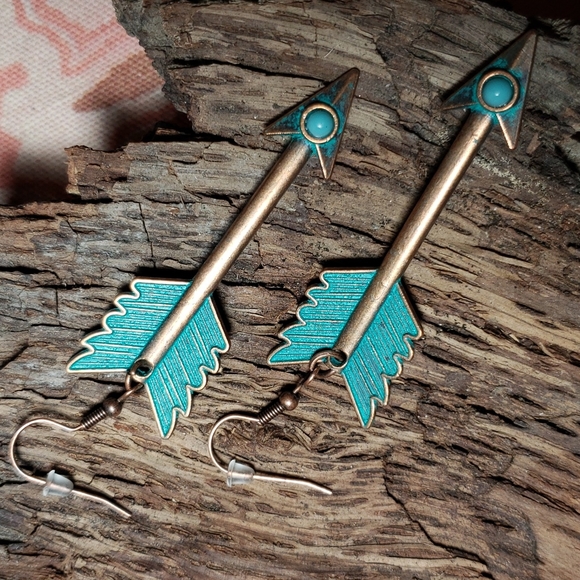 (B) Arrow Earrings Southwestern Western Native American Flechas Boho Cowgirl - Picture 13 of 14